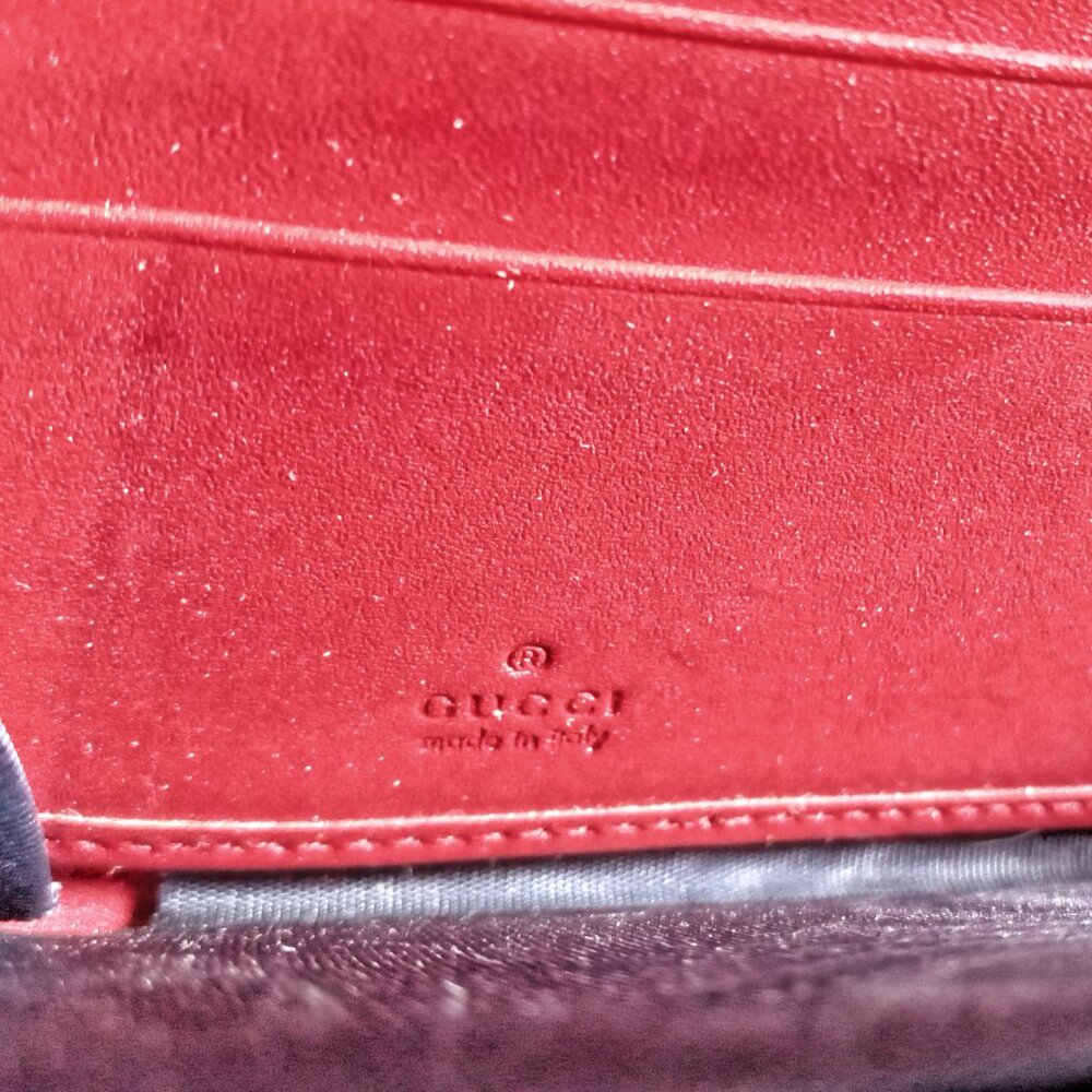 Gucci GG Blue Blooms Supreme Monogram Zip Continental Wallet - Picture 8 of 10